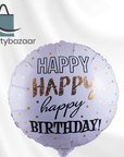 Happy Birthday Gold Round Balloon 