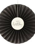 Paper Deco Fan Set Crème Noir- 3pc