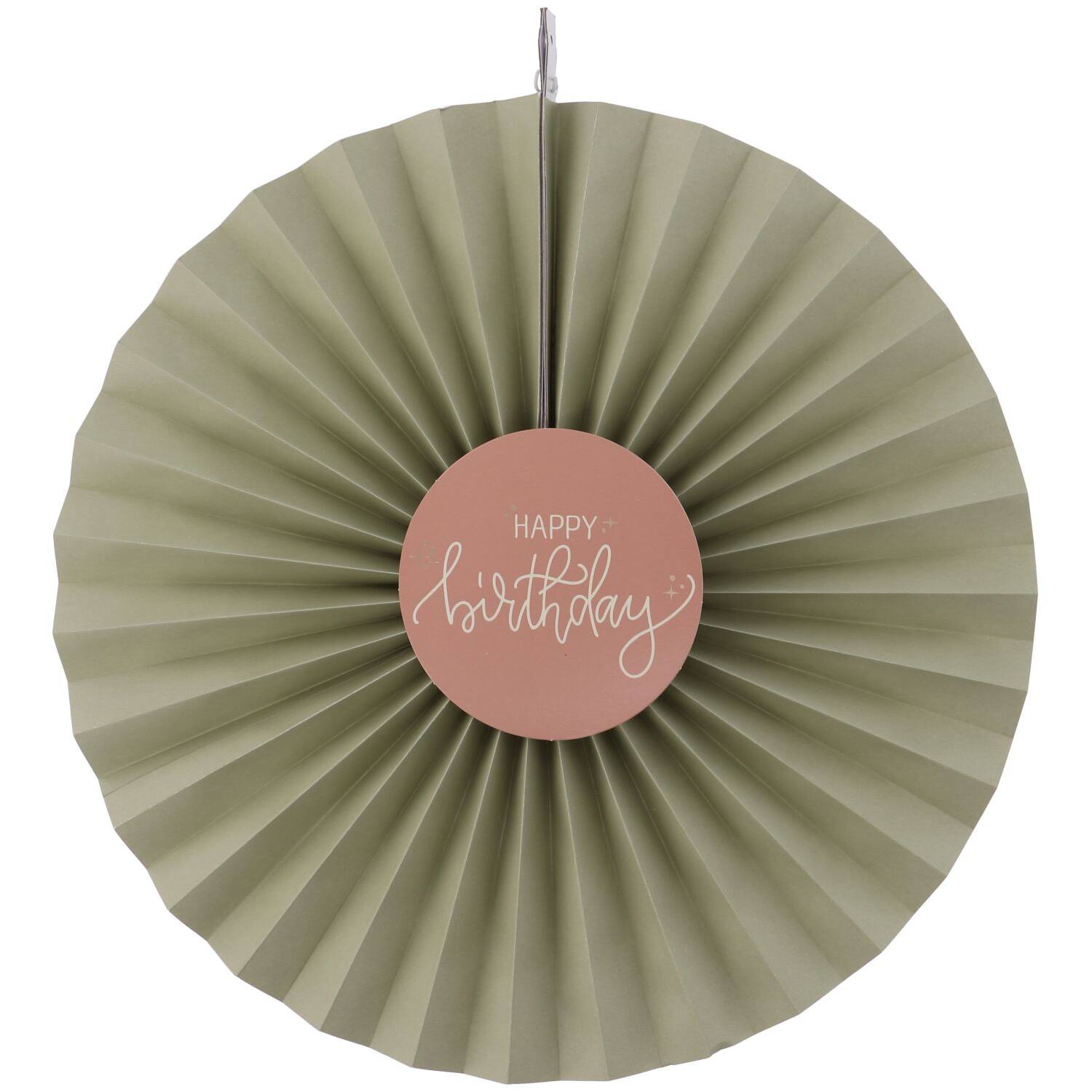 Paper Deco Fan Set Crème Rose- 3pc