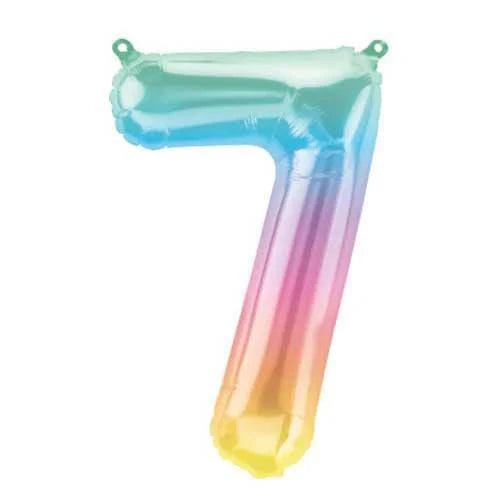 Ombre Number 7 Balloon