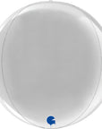 Globe Silver 4D Balloons (Air-filled) - 15 Inches