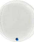 Globe White 4D Balloons (Air-filled) - 15 Inches
