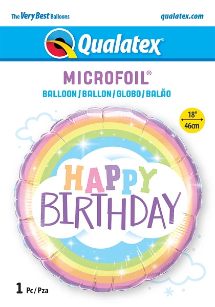 Round Birthday Rainbow Balloon