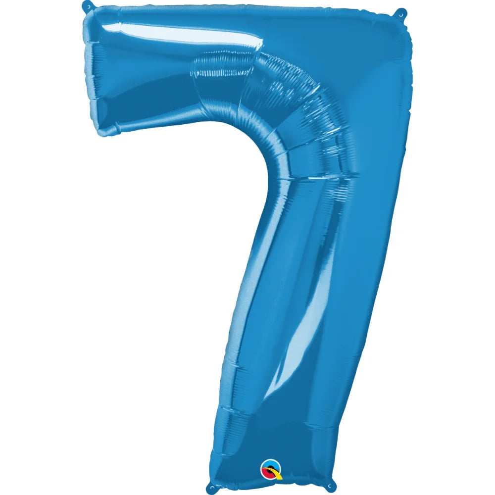 Number 7 Blue Balloon