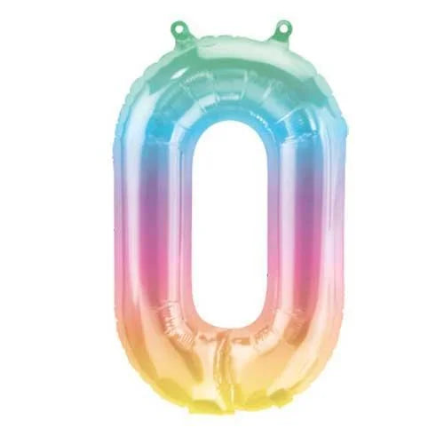 Ombre Number 0 Balloon