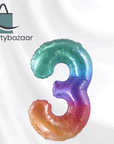 Ombre Number 3 Balloon 