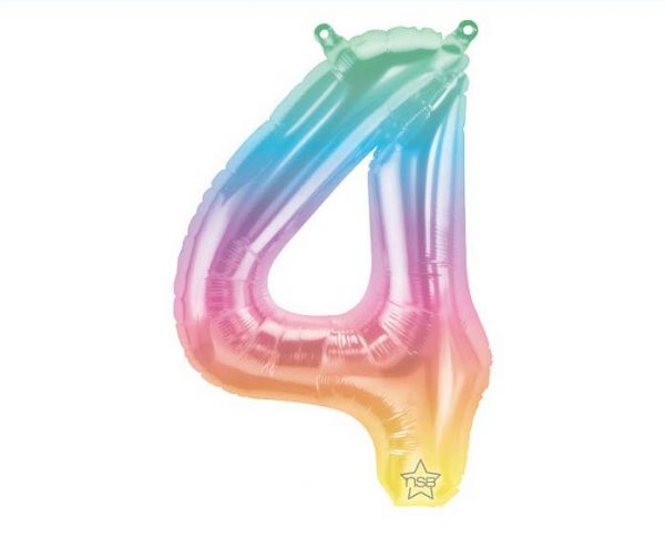 Ombre Number 4 Balloon 
