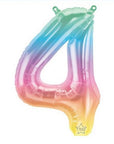 Ombre Number 4 Balloon 