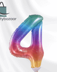 Ombre Number 4 Balloon 