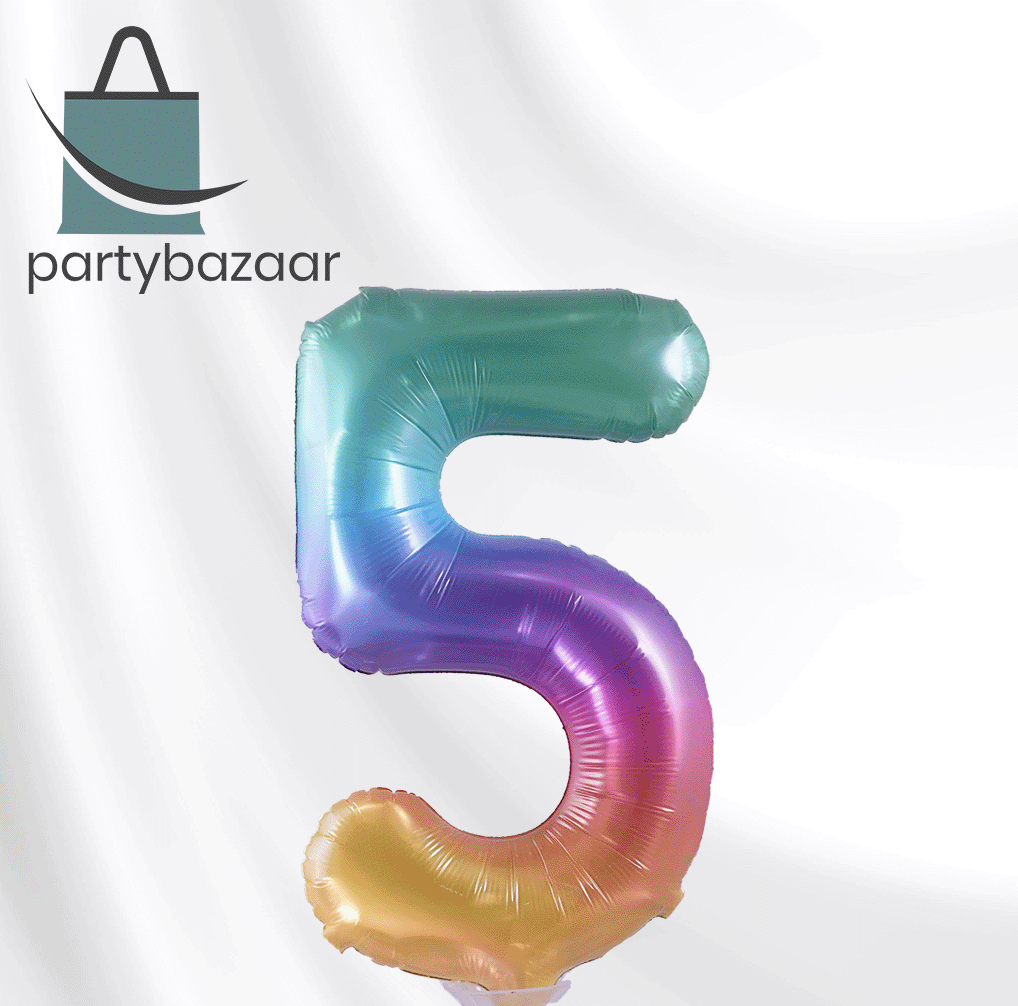 Ombre Number 5 Balloon