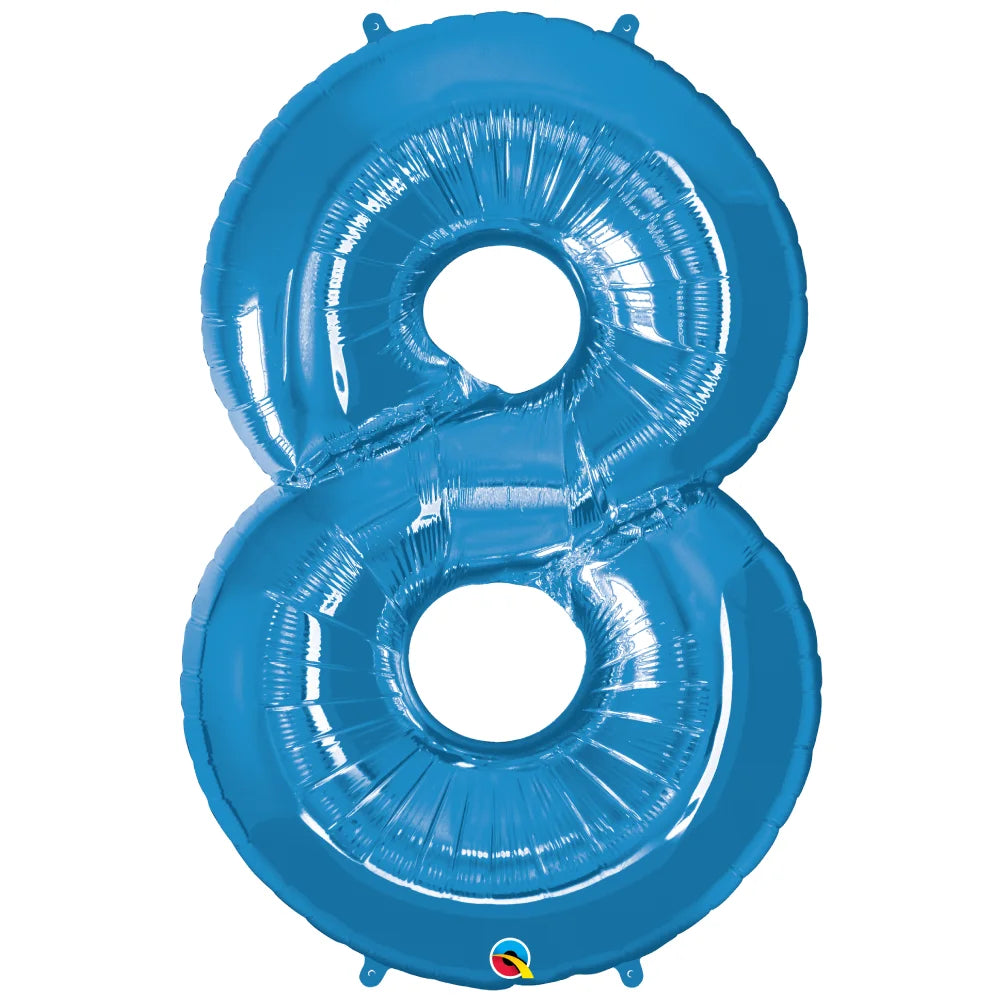 Number 8 Blue Balloon