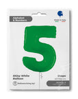 Number 5 Hot Lime Green (Helium)