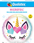 Round Unicorn Eyelashes Balloon