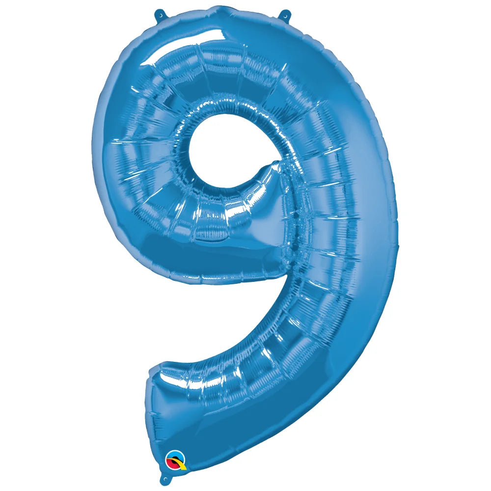 Number 9 Blue Balloon