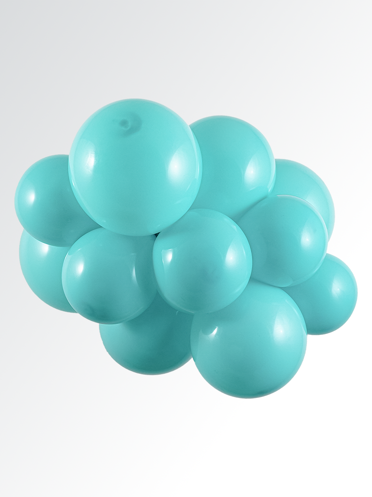 Caribbean Blue Latex Balloon (Helium/Air Filled) - 11 Inches