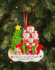 Personalised Ceramic Resin Ornament Family on the sofa for 4-1