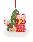 Personalised Ceramic Resin Ornament Family on the sofa for 3-1 pc