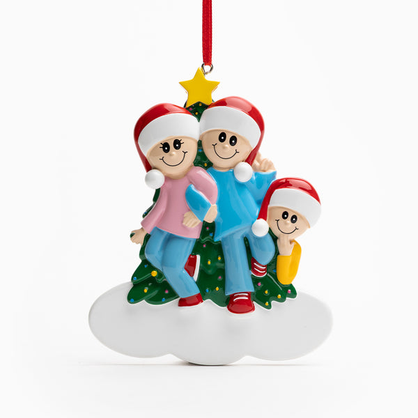 Personalised Ceramic Resin Ornament Christmas dance for 3 -1 pc