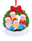 Personalised Ceramic Resin Ornament  Four on the christmas wreath-1 pc