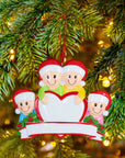 Personalised Ceramic Resin Ornament  Four with a heart-1 pc
