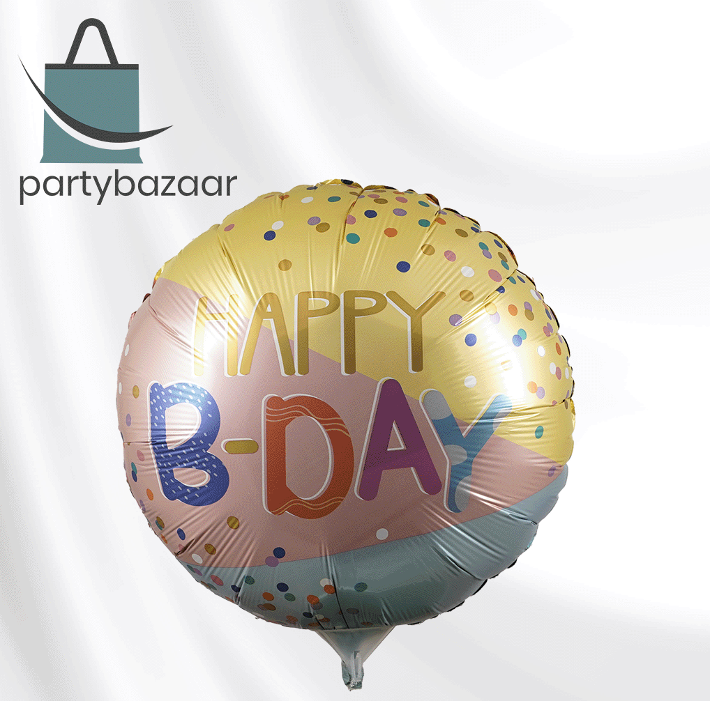 Funky Dots Birthday Round Balloon