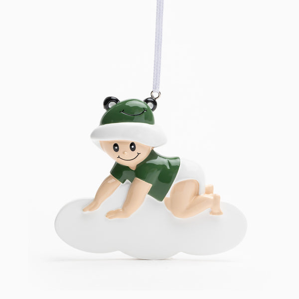 Personalised Ceramic Resin Ornament Crawling baby boy -1 pc