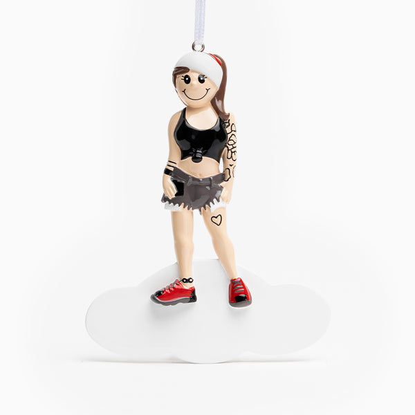 Personalised Ceramic Resin Ornament Tattoo woman -1 pc
