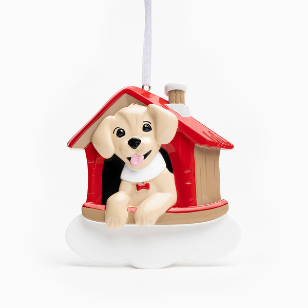 Personalised Ceramic Resin Ornament Little dog in bed -1 pc