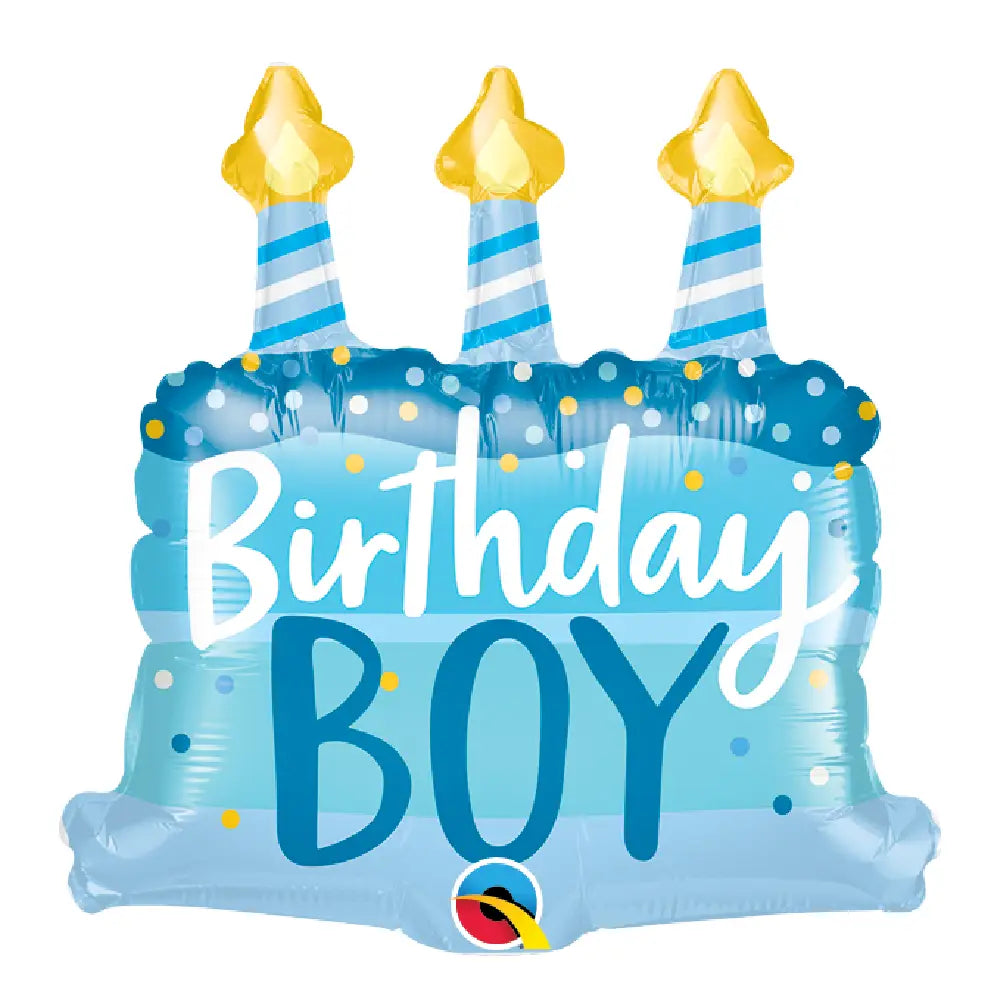 Birthday Boy Cake & Candles Balloon