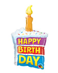 Birthday Rainbow Cake & Candle Balloon