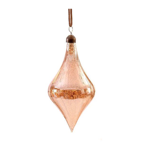 Premium 16 Cm Glass Gold  Ornament- 1 Pc