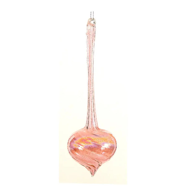 Premium 12 cm Glass Light Pink Finial Ball - 1 Pc