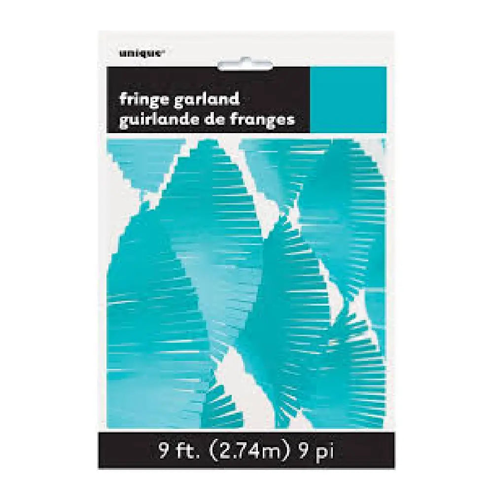 Paper Fringe Garland Turquoise 7Ft- 1pc