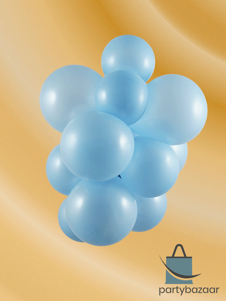 Pearl Azure Latex Balloon (Helium/Air Filled) - 11 Inches
