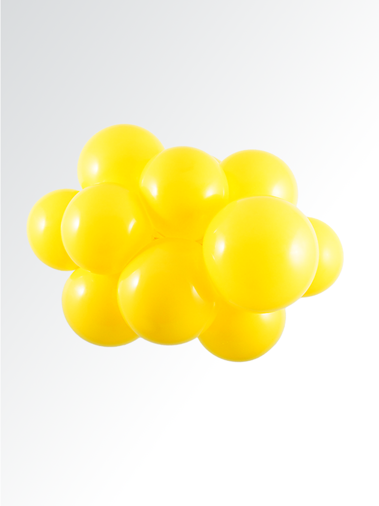 Yellow Latex Balloon (Air Filled) - 5 Inches