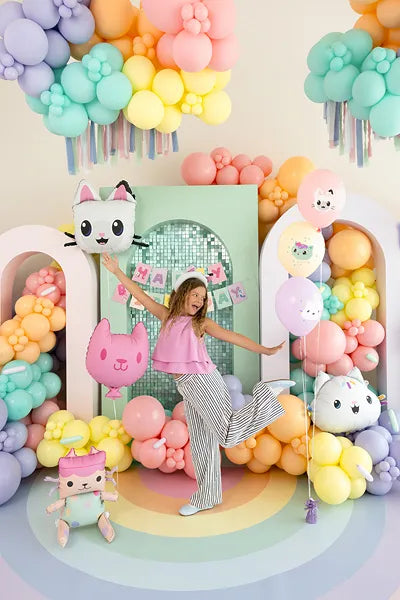 Gabby's Dollhouse Foil Balloon Baby Boy And Cat  (Helium)-16*18 Inches