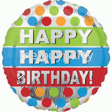 Happy Birthday Dots Round Balloon