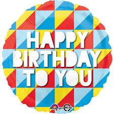 Happy Birthday Plaid Round Balloon
