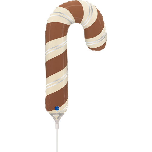 Satin Chocolate Candy Cane (Air- Filled)- 14 Inches