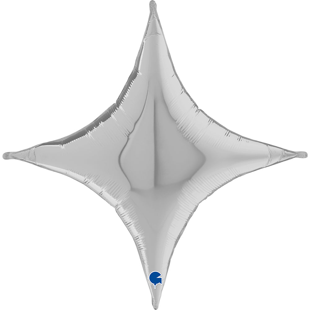 Deco-Concave Cross 30inc Silver - Single Pack