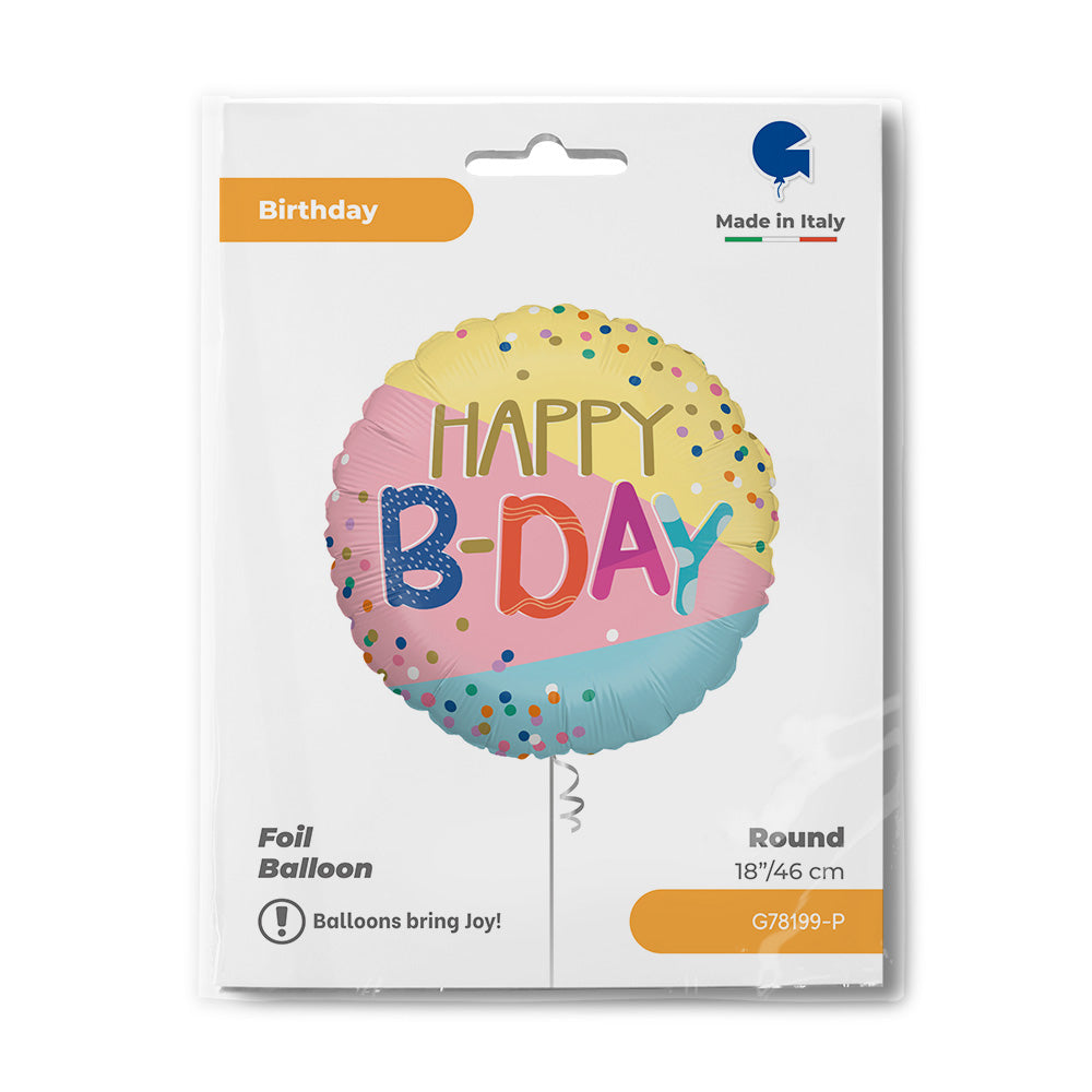 Funky Dots Birthday Round Balloon