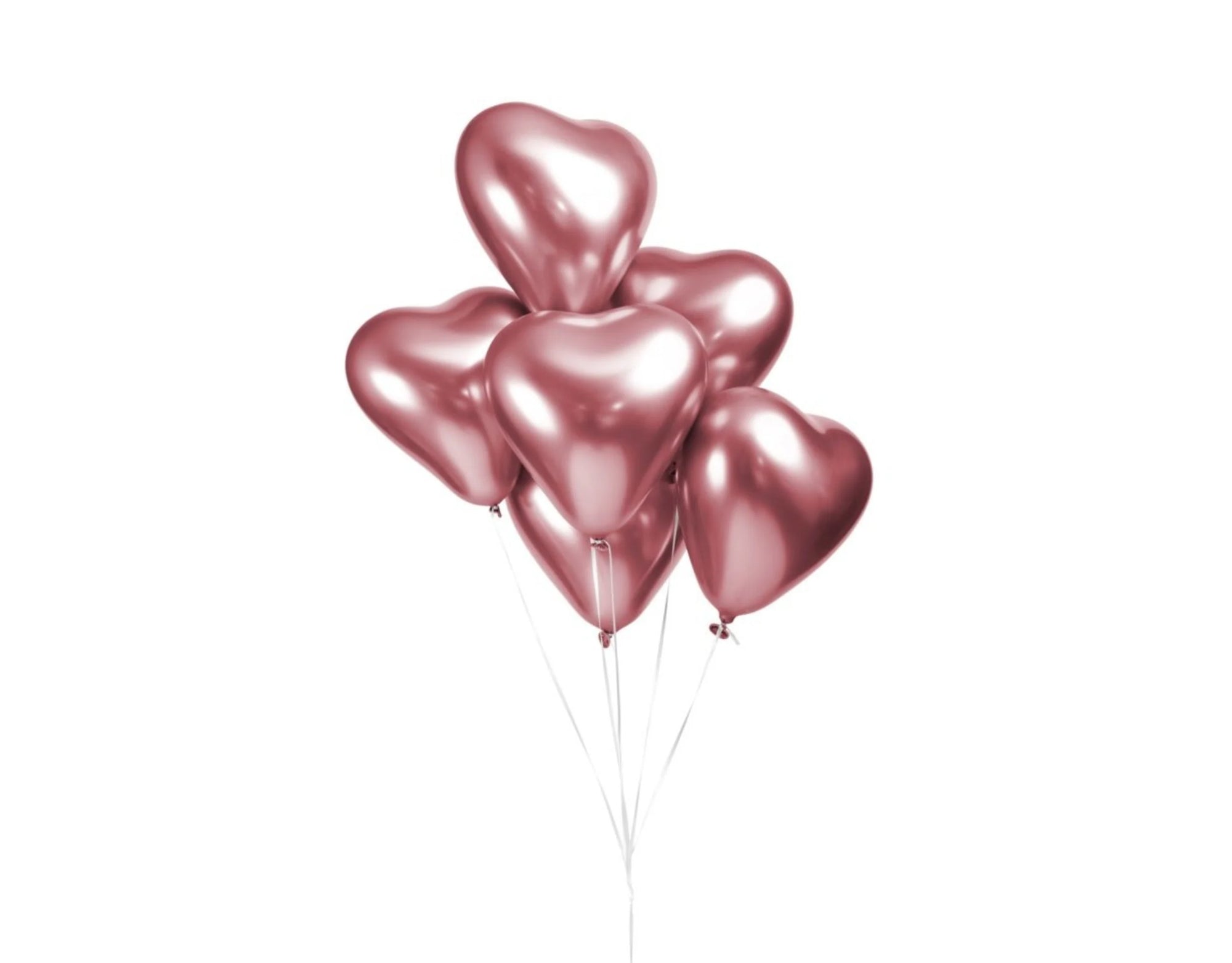 Chrome® Pink Heart Latex Balloon (Helium/Air Filled) - 12 Inches