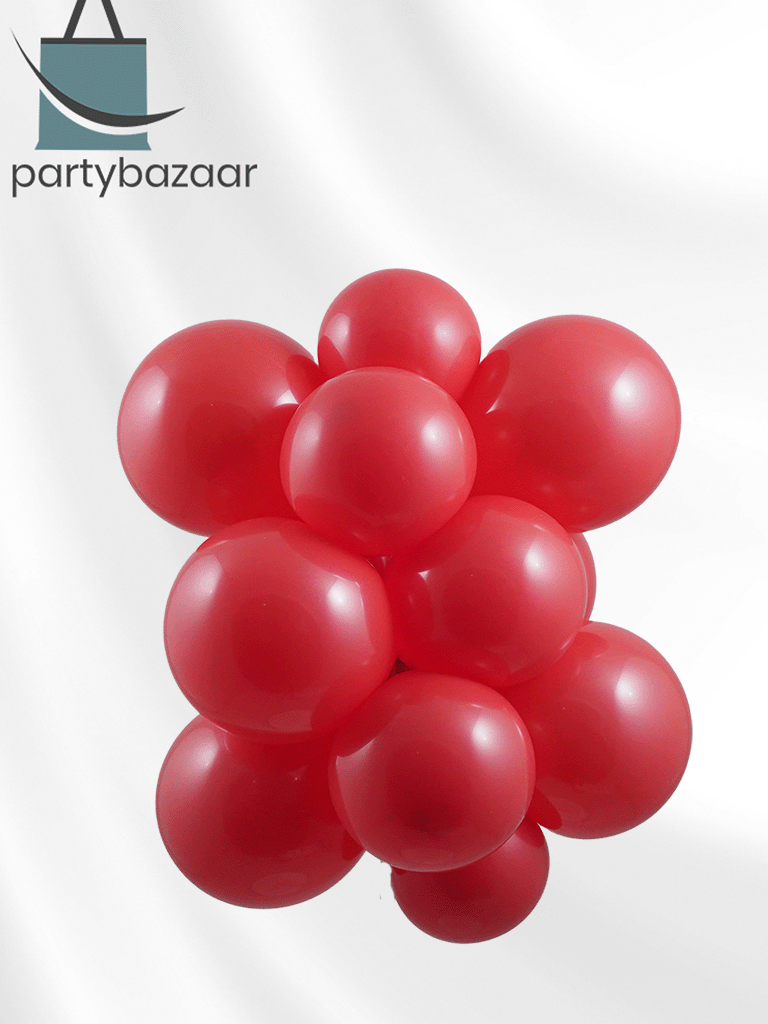Metallic Star Red Fire Latex Balloon (Helium/Air Filled) - 11 Inches